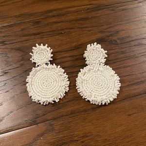 BaubleBar White Beaded Earrings